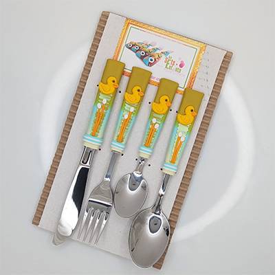 couverts enfants Gaspard le canard