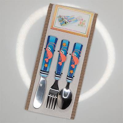 Couverts enfants Rosette la crevette