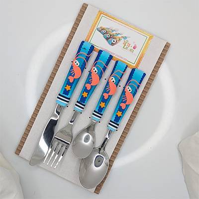 Pinti Arca Di Noè Ensemble De Couverts Pour Enfants 4 Pcs | Albero Shop