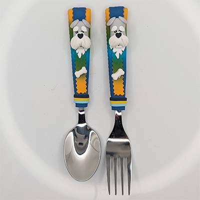Duo Fourchette Cuillre Vincent le chien