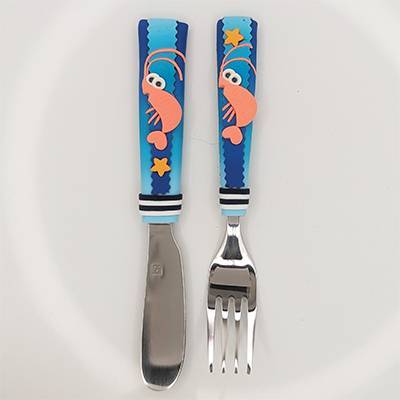 Duo Couteau fourchette Rosette la crevette