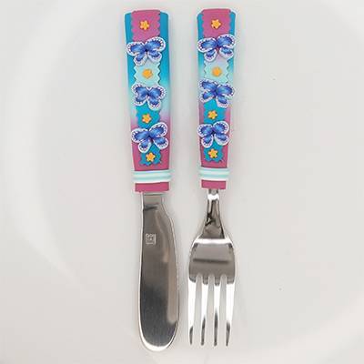 Duo Couteau fourchette Cleste le papillon
