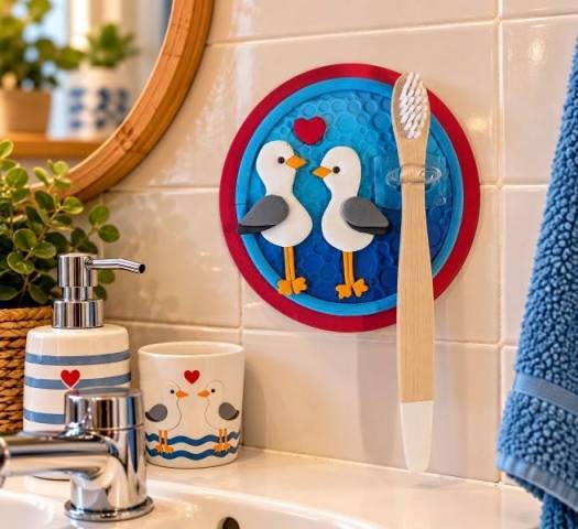 porte brosse � dent mouette